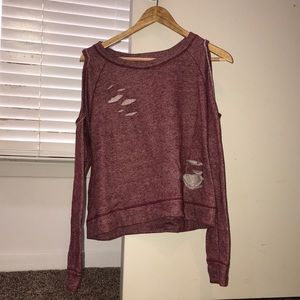 Cutout cropped sweater